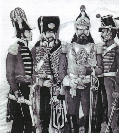 Cuirassier de Tulancingo, Capitaine en grand uniforme (illustration Military Historians Archives Unit, dessin J. Hefter)